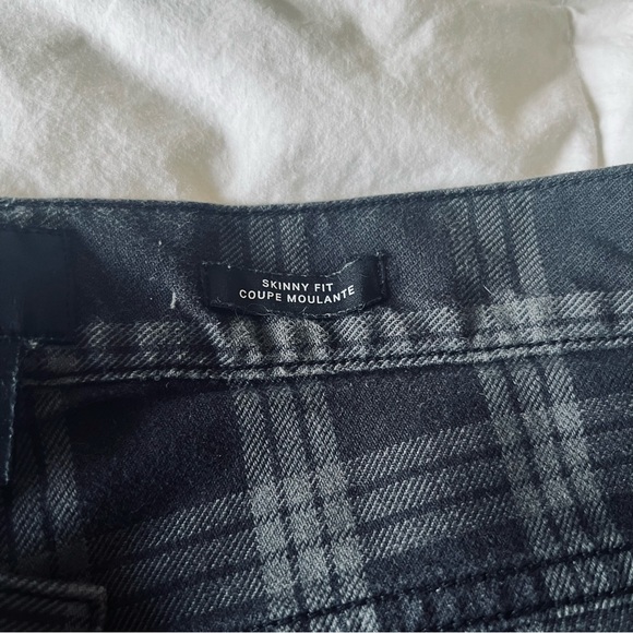 H&M Skinny Fit Pants Grey & Black lined - Picture 6 of 7